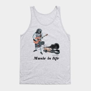 Zombie Art Electric Guitar Rock Musician Tank Top